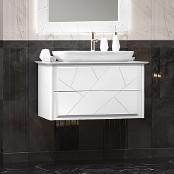 Opadiris Мебель для ванной Луиджи 90 Nova 70 подвесная белая матовая – фотография-4